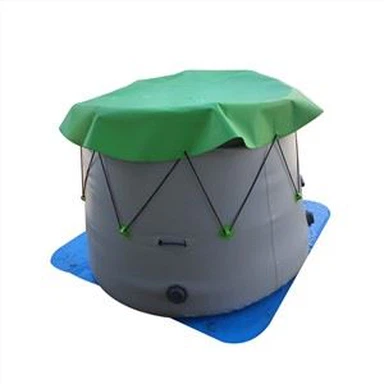 ถังเก็บน้ําสีเทาพับเก็บได้