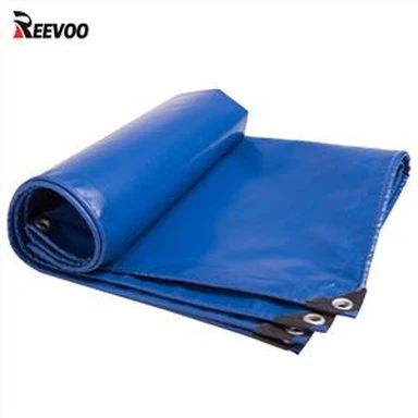 เต็นท์รถบรรทุก 1000D 610 แกรมสีฟ้ากันน้ํา PVC ผ้าใบกันน้ําผ้าใบกันน้ําครอบคลุม